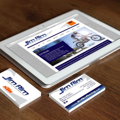 Jim Aim Motorcycles, Sible Hedingham, Essex, Graphic Design, Digital Print, Website Design