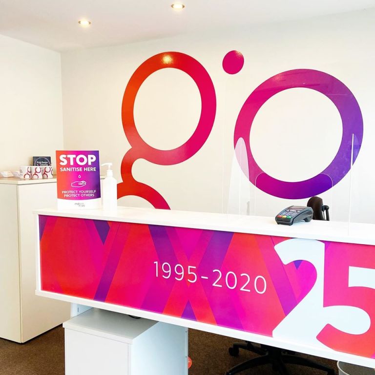 Social distancing signs, Printing, Sudbury, Suffolk