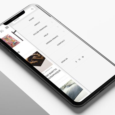 Web Design, Indigo Giclée, Mobile Optimisation