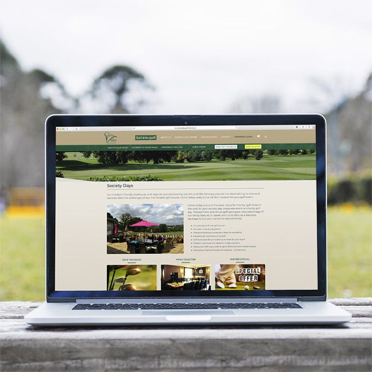 Website design for Colne Valley Golf Club Earls Colne, Colchester