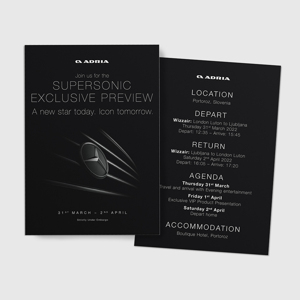 Adria - Premium Invitation Design and Print, Sudbury, Suffolk