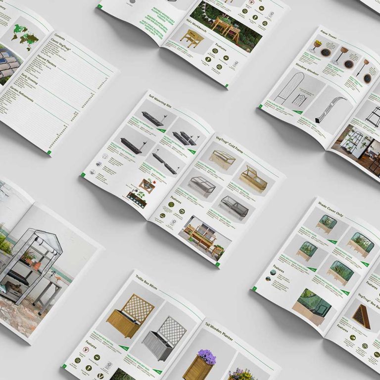 Catalogue Design and Print for VegTrug in Highwoods, Colchester
