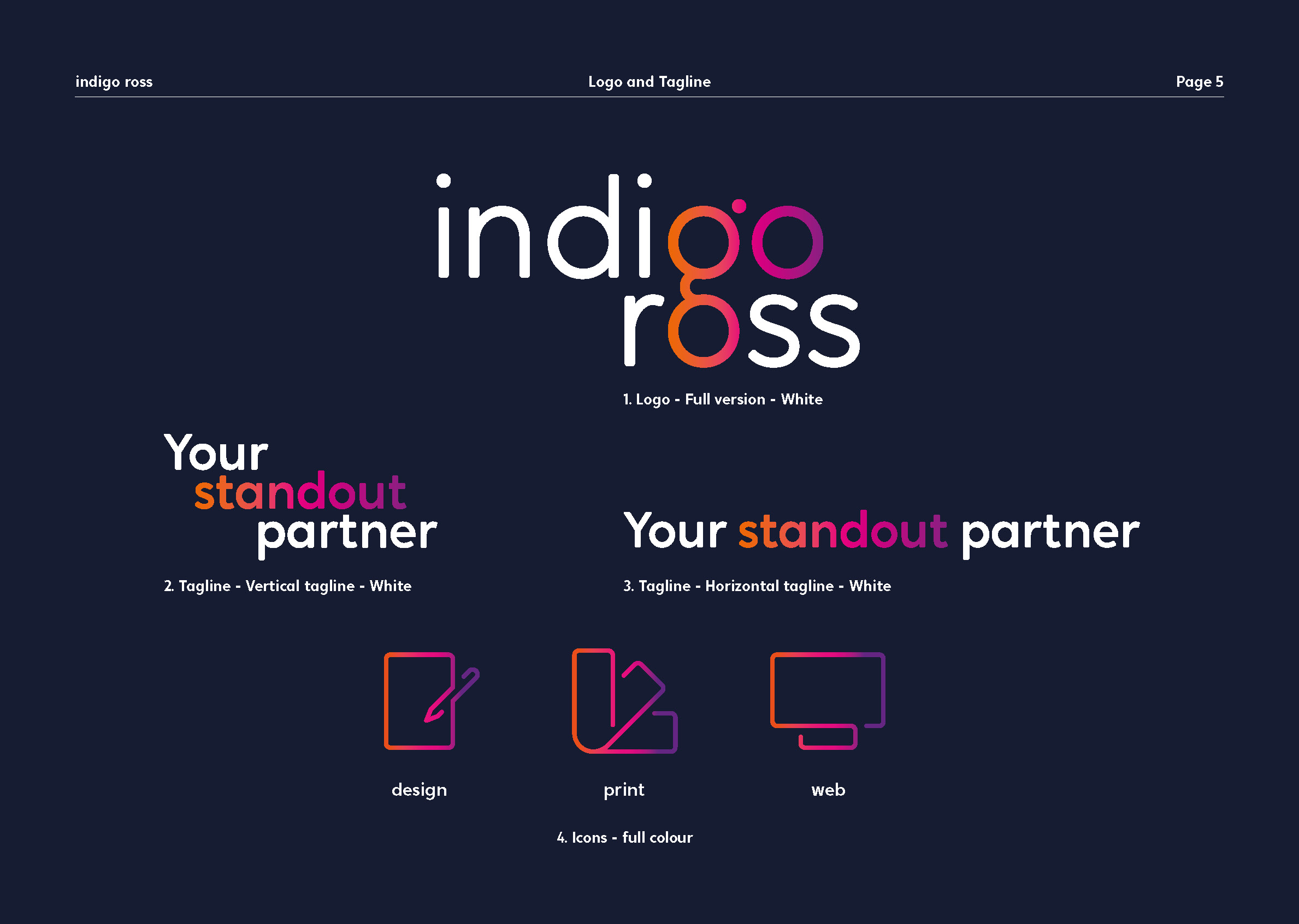 Indigo Ross Brand Guidelines - Logo and Tagline