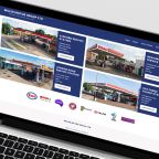 Miller Motor Group Website Design displayed on a Laptop