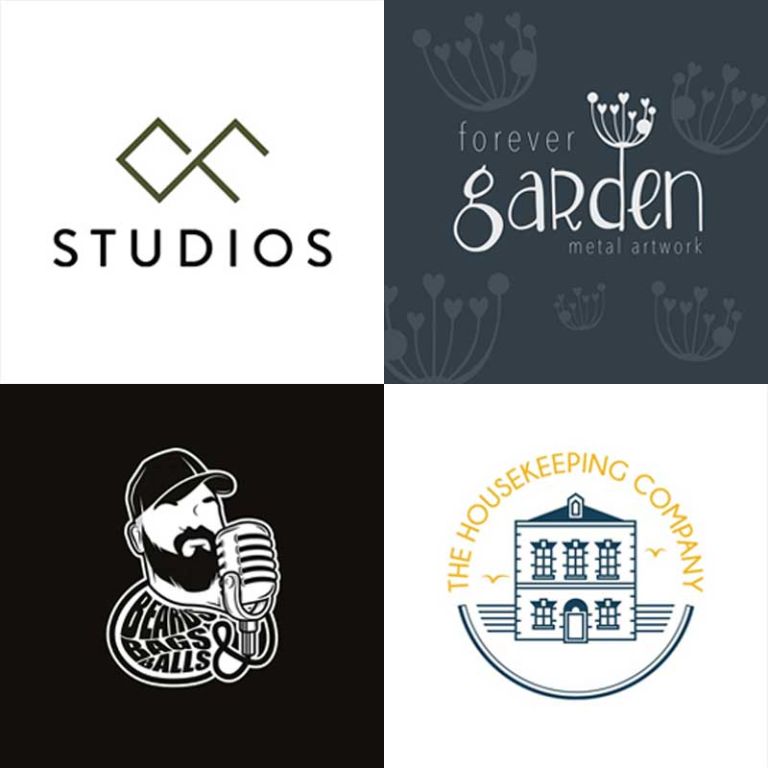 4 Custom Logo Designs by Indigo Ross