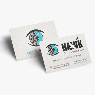 Business Cards design and printing for Hawk CCTV