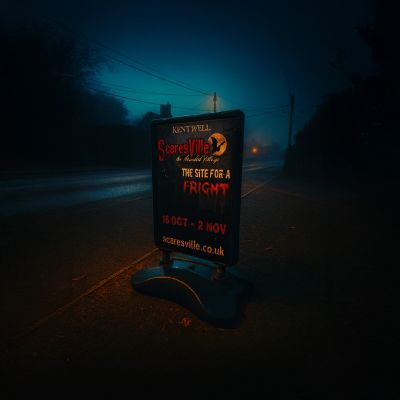 Scaresville Halloween Signage