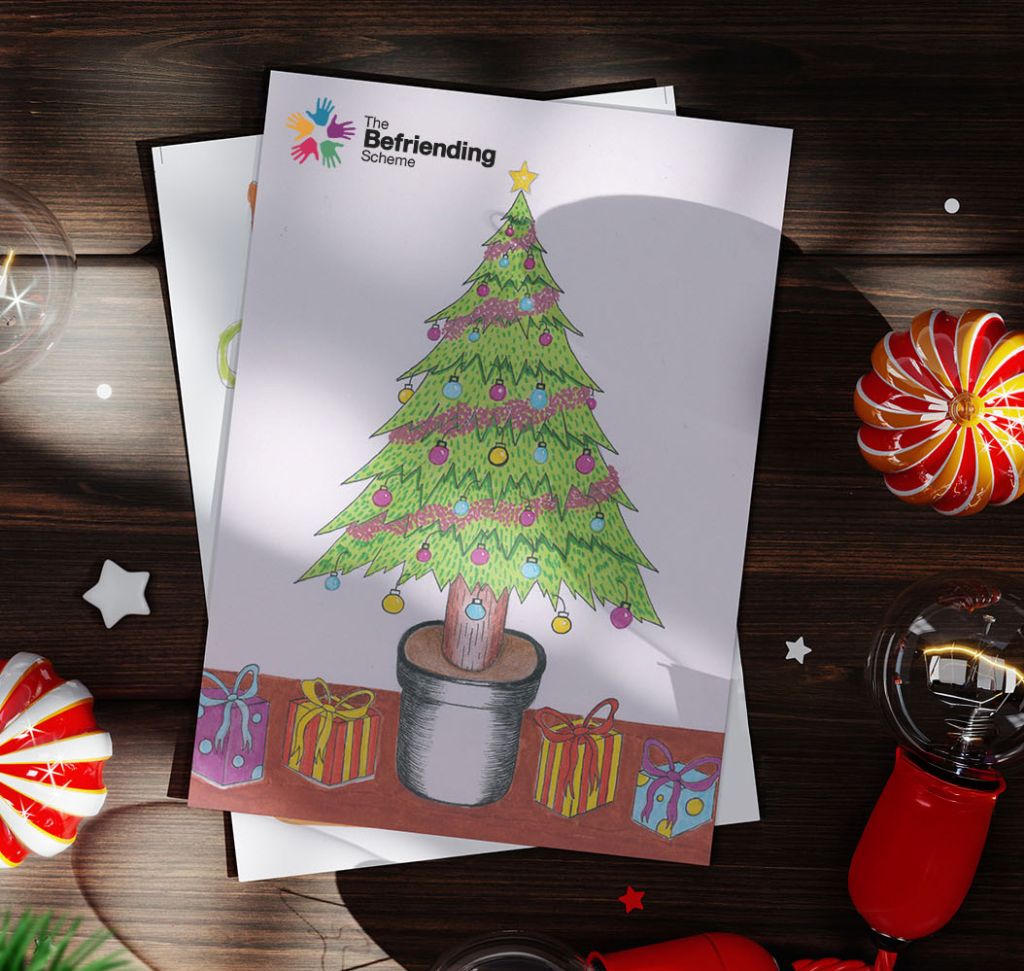 Christmas cards for The Befriending Scheme.