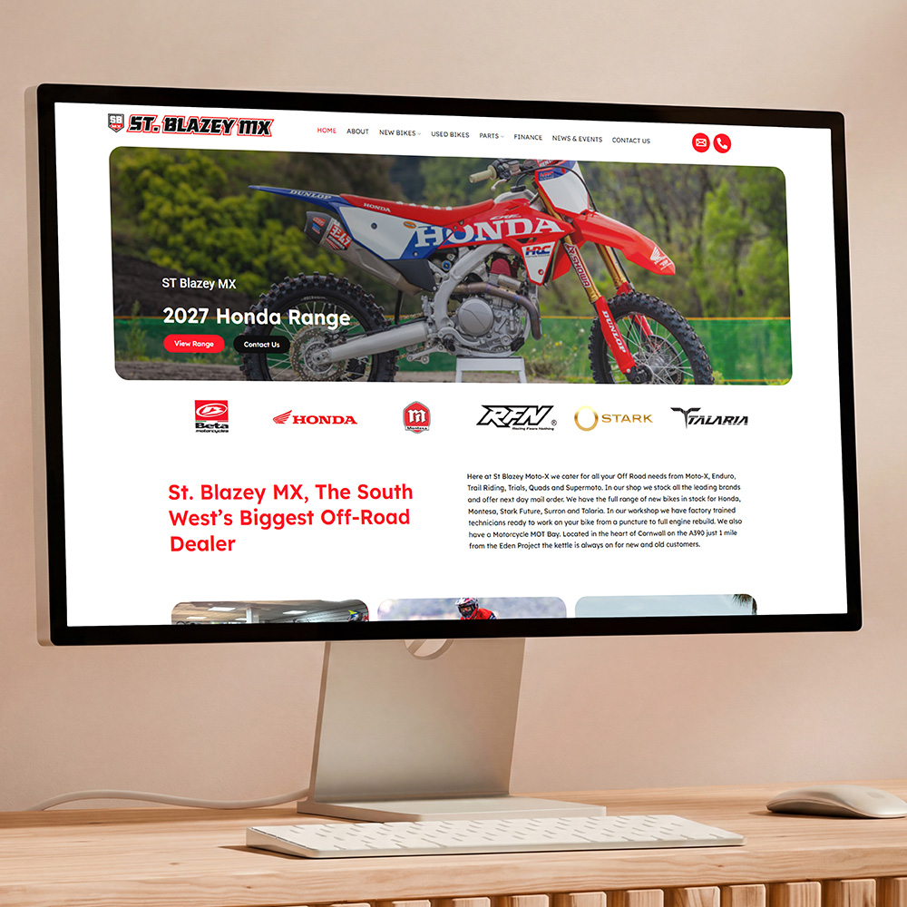Web Design and Build for St Blazey MX